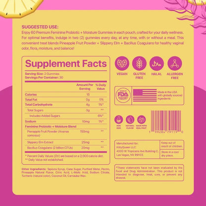 Charmiva® Probiotic + Moisture Gummies for Feminine Health (60ct)